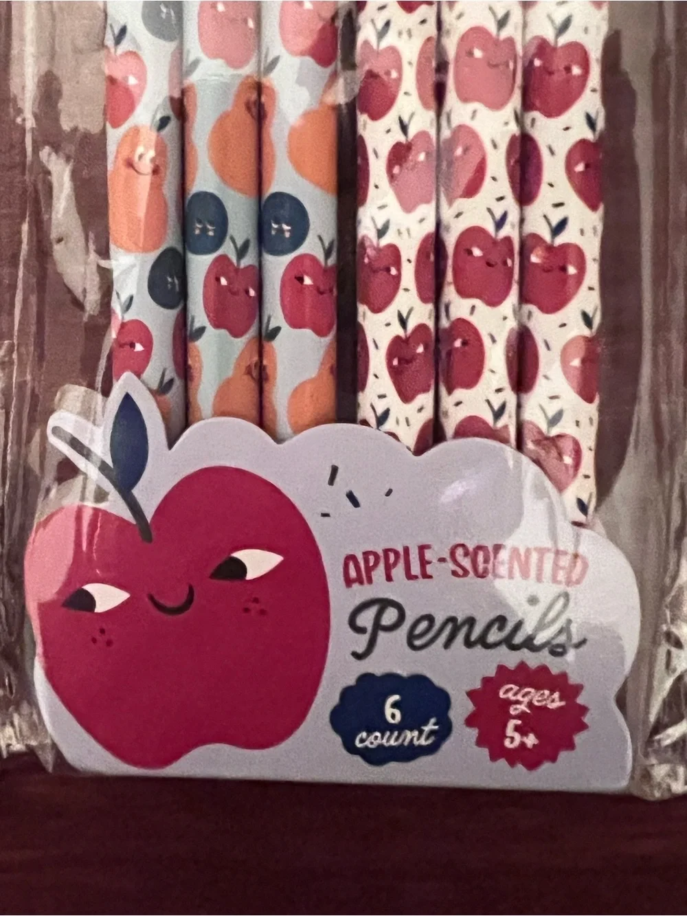 APPLE Scented PENCILS 6 Packs Of 6 Total 30 Pencils Apple Printed Design